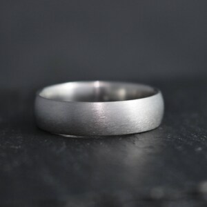 Palladium * Wedding Band, 6mm Wide Band, Comfort Fit Band, Brushed Palladium, Matte  Band,  Made to order band custom