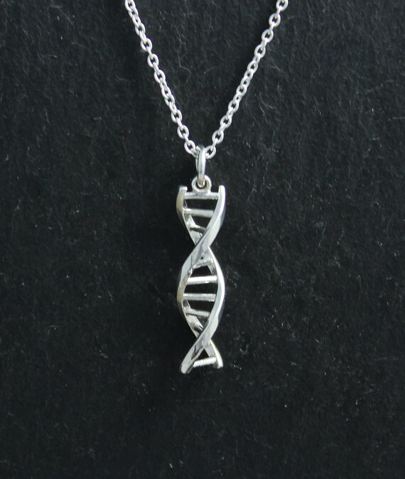 DNA Pendant Gift for Science Solid Sterling Silver Ready to Etsy