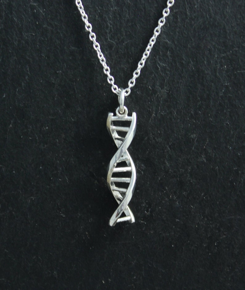 DNA Pendant Gift for Science Solid Sterling Silver Ready to Etsy