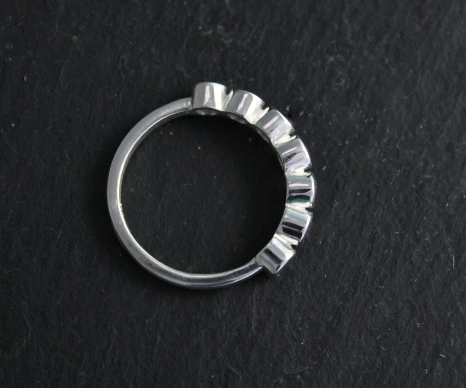 Seven Stone Lab Alexandrite Ring Sterling Silver Ring Bezel - Etsy