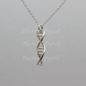 DNA Sterling Silver Pendant Gift for Science image 2