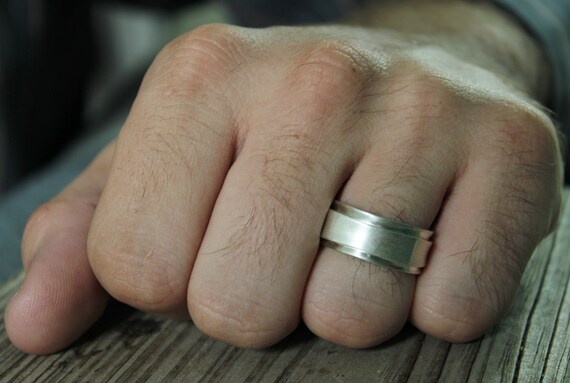 Square edge on sale wedding band