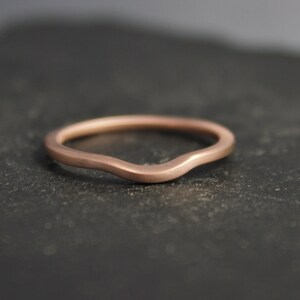 14k Rose Gold Wedding Band, Contour Band, Matching Band, Bridal Set, Wedding Set, Eco Friendly, Ready to Ship Gold Ring