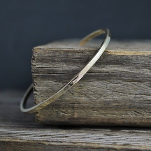 Solid 14k Yellow Gold Cuff Bracelet, Handmade Bracelet, Minimalist Cuff, Hammered Texture, Hammered Gold Cuff, Ready to Ship in 3 to 5 days