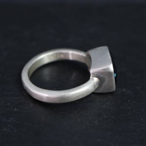 Emerald Cut London Blue Topaz Ring Sterling Silver Ring - Etsy