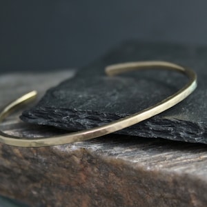 Solid 14k Yellow Gold Cuff Bracelet, Handmade Bracelet, Minimalist Cuff, Hammered Texture, Hammered Gold Cuff, Made to order in 3 to 5 days