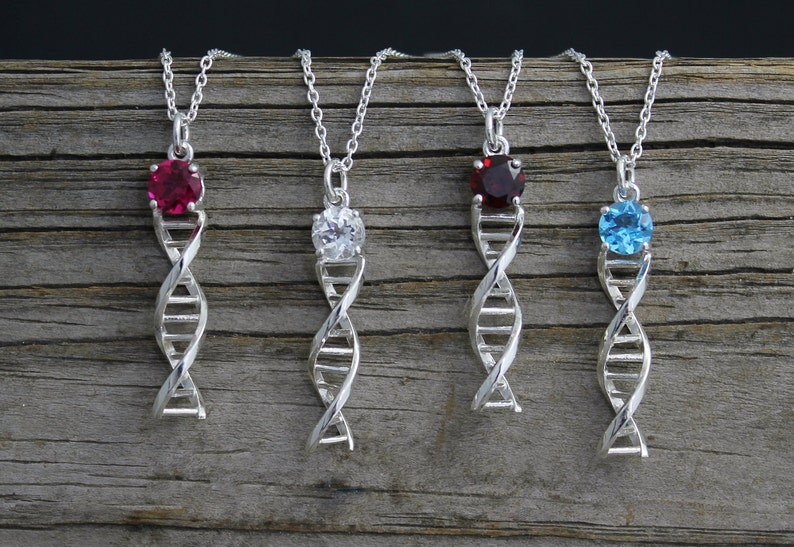 DNA Jewelry Pendant Gift for Science Solid Sterling Silver Etsy
