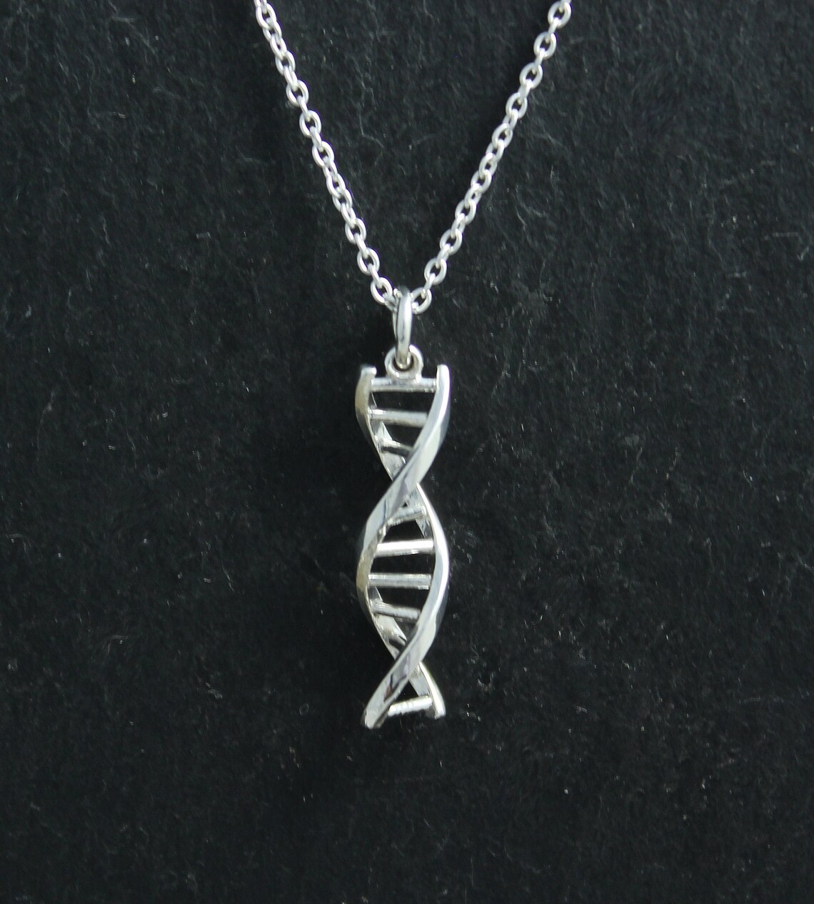 DNA Jewelry Pendant Gift for Science Solid Sterling Silver Etsy
