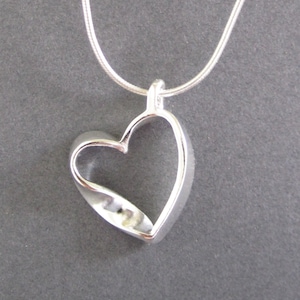 Mobius Heart Pendant, Sterling Silver Mobius Heart Pendant, Inspired by Science, Gift for Scientist, Ready to Ship Neckwear