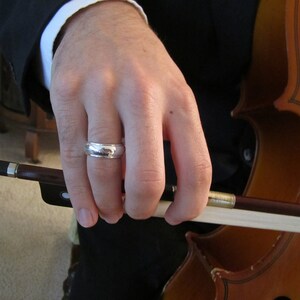 Solid Sterling Silver Mens Ring, Men&#39;s Wedding Band, Eco Friendly Ring, Ethical Wedding Band, Ready to Ship