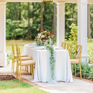 Blue Cheesecloth Table Runner and Napkins Premium Quality pick your color and length image 2