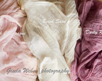 Handmade Dusty Rose Cheesecloth Table Runner: Rustic Boho Wedding Centerpiece