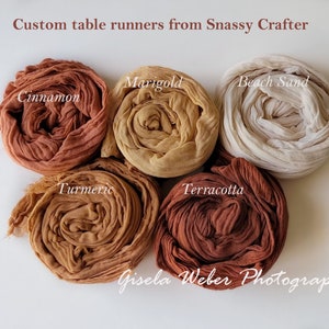 Cheesecloth Wedding Table Runner Burnt Orange Terracotta Mustard Bridal Shower Reception Gauze Runner Table Centerpiece Cotton Raw Edges