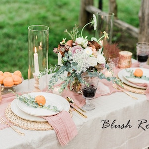 Ivory Wedding Table Runner, Boho Wedding Gauze Napkins, Ivory Cheesecloth Runner, Bridal Reception Centerpiece, Wedding Arbor Gauze Drape image 4