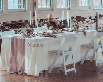 Mauve Cheesecloth Table Runner, Rustic Wedding Table Centerpiece Decor, Arch Drape Reception Decoration