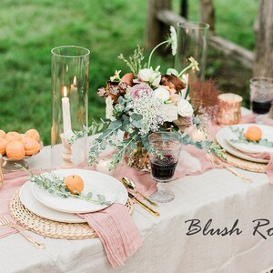 Premium Cheesecloth Wedding Table Runner Ivory Bridal Shower Table Decor Centerpiece Reception Event Runner Rustic Barn Drape Hand Dyed image 5