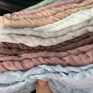 Cheesecloth Wedding Table Napkins Premium Grade Pure Cotton, Gauze Napkins Raw Edge Hand Crafted