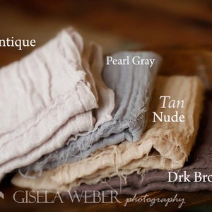 Newborn Baby Cheesecloth Wraps Photo Prop in Many Colors for Boys and Girls image 10