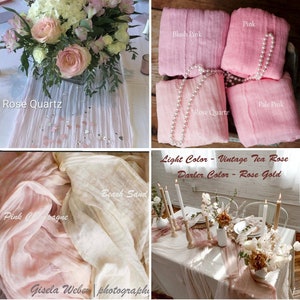 Lilac Cheesecloth Wedding Runner Lilac, Plum Gauze Fabric, Boho Chiffon Table Centerpiece, Bride Table Decor, Beach Ceremony image 2