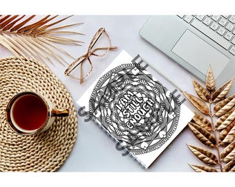 Mandalas para colorear con citas: Arteterapia de atención plena (Descarga instantánea)