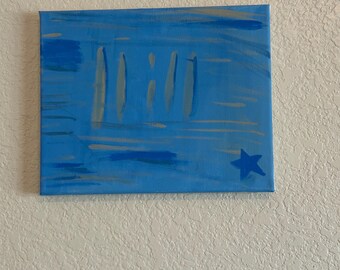 Obraz Anioła Numer 11:11 – Niebieski Duchowy Minimalistyczny Płótno Ścienne