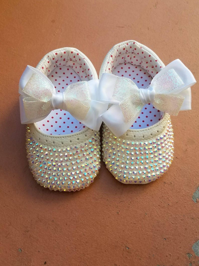 baby Baby christening Shoes baptism christening Bedazzeled shoes birthday Fancy Shoes Bling Sparkle Bling girl shoes wedding parties