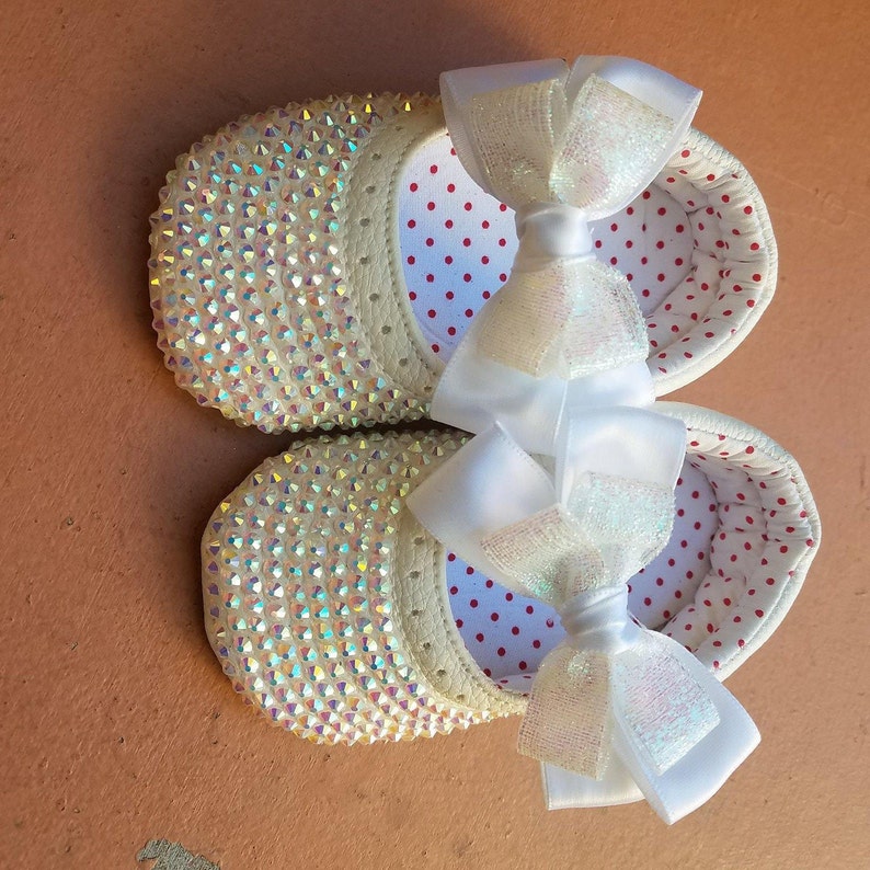 baby Baby christening Shoes baptism christening Bedazzeled shoes birthday Fancy Shoes Bling Sparkle Bling girl shoes wedding parties