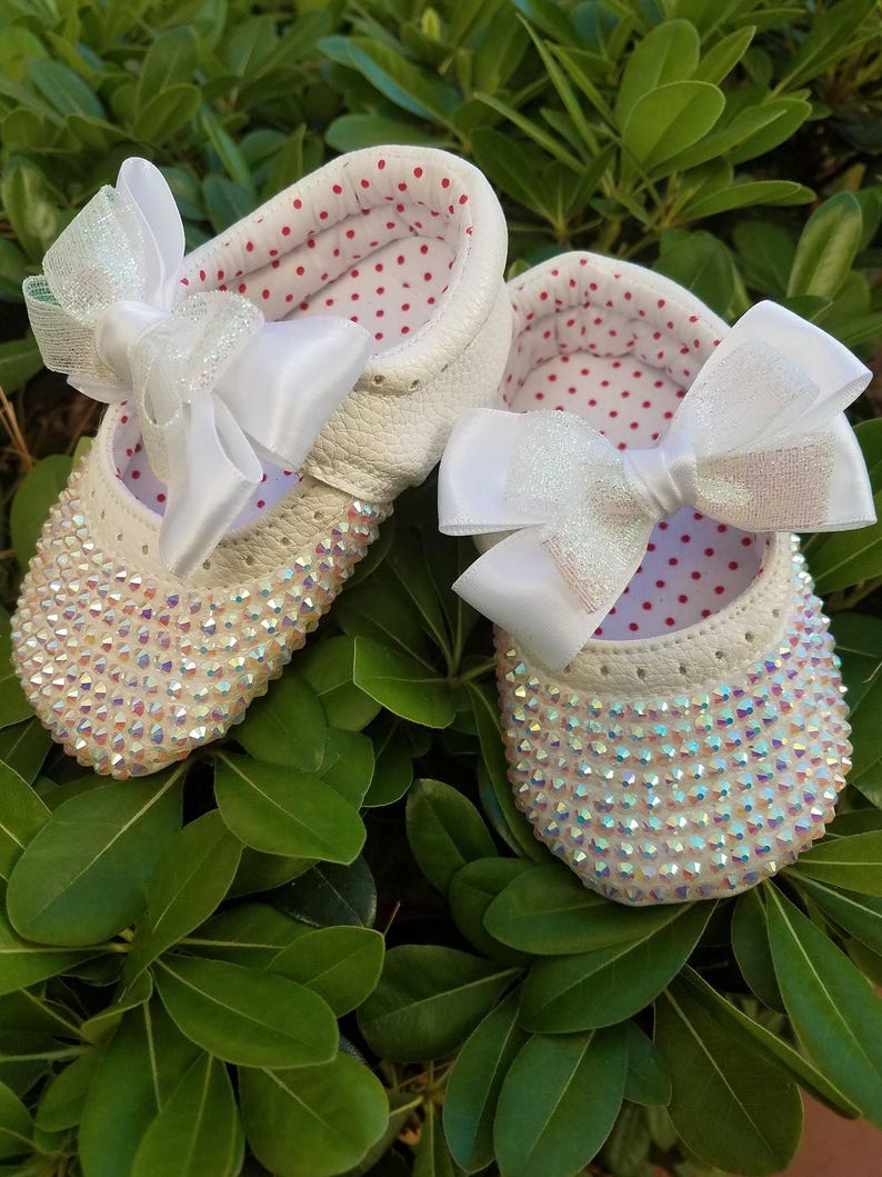 baby Baby christening Shoes baptism christening Bedazzeled shoes birthday Fancy Shoes Bling Sparkle Bling girl shoes wedding parties