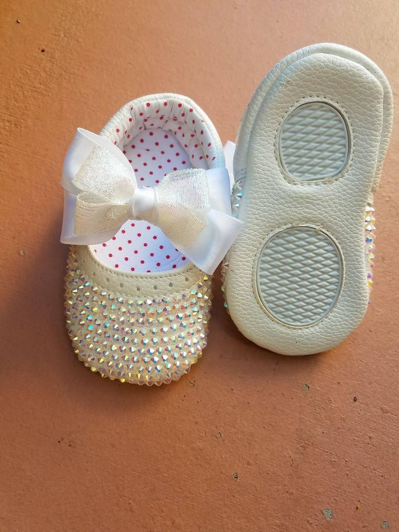 baby Baby christening Shoes baptism christening Bedazzeled shoes birthday Fancy Shoes Bling Sparkle Bling girl shoes wedding parties