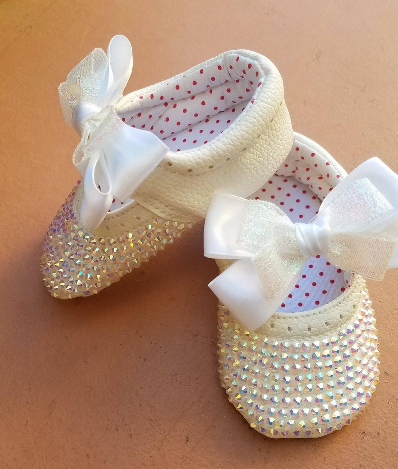 baby Baby christening Shoes baptism christening Bedazzeled shoes birthday Fancy Shoes Bling Sparkle Bling girl shoes wedding parties