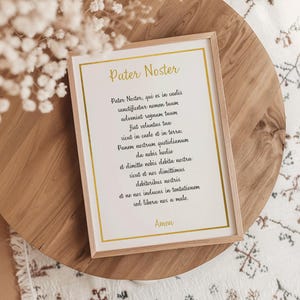 Pater Noster Latin Print – Catholic Prayer – Christian Wall Art – Digital Download