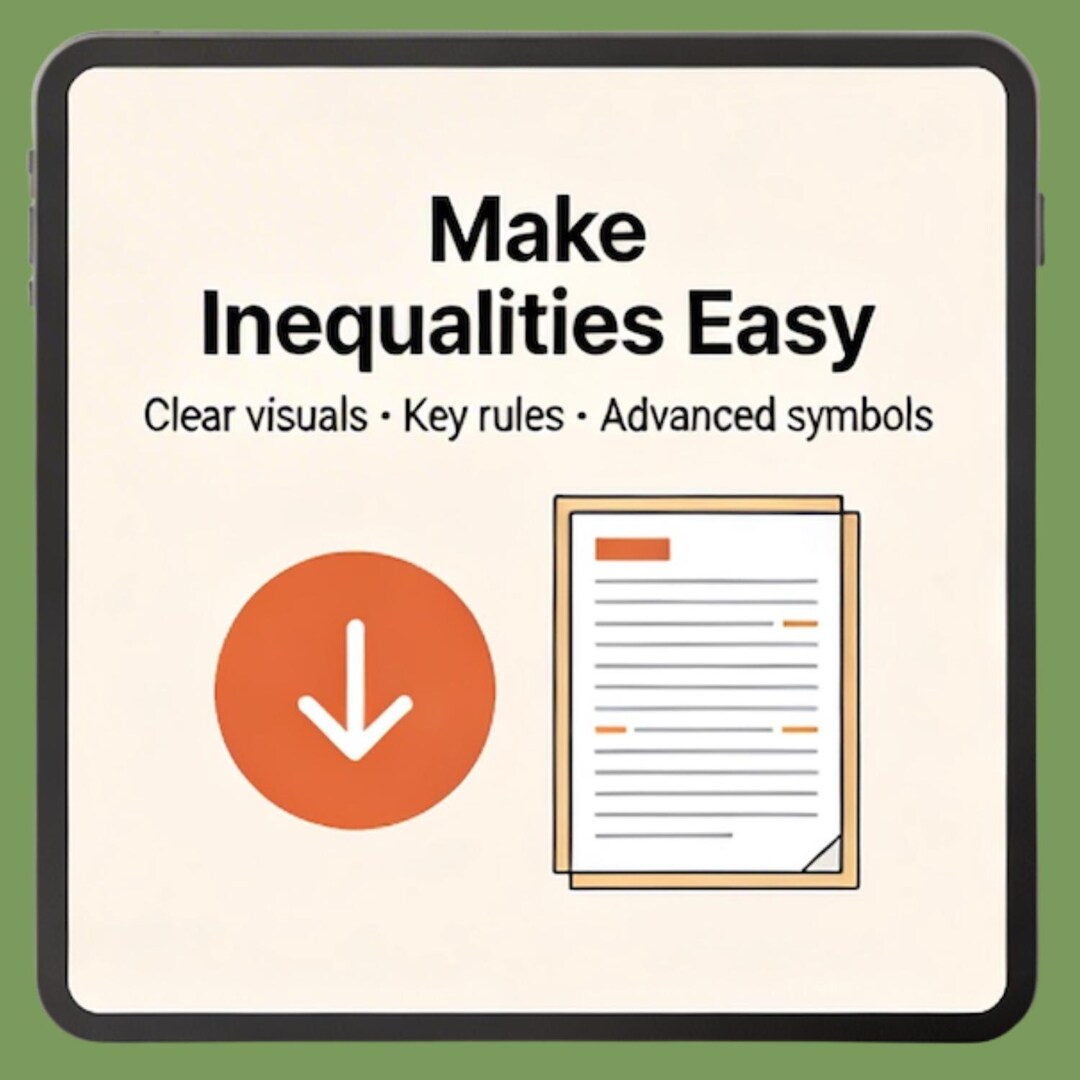 Complete Inequality Signs With Labels and Without Labels Printable ...
