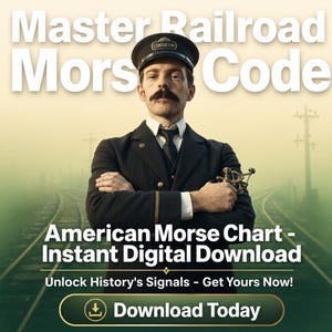 Amerikanisches Morse-Code-Alphabet und Zahlen-Chart | 24 x 36 ”Druckbare PNG