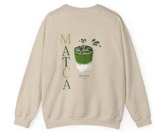 Sudadera Matcha Iced Latte | Ilustración de té verde