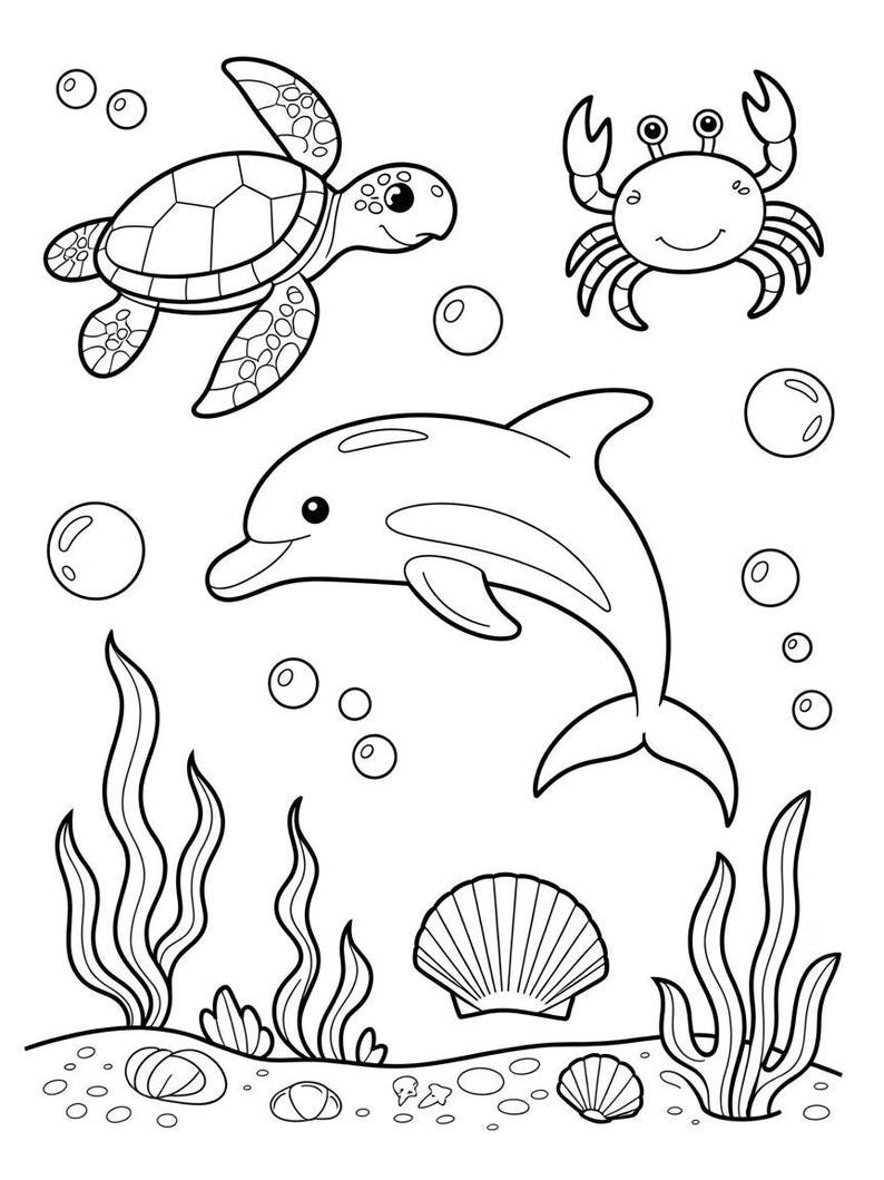 Printable Jungle Safari Coloring Pages for Kids 4 A4 Sheets Baby Lion ...