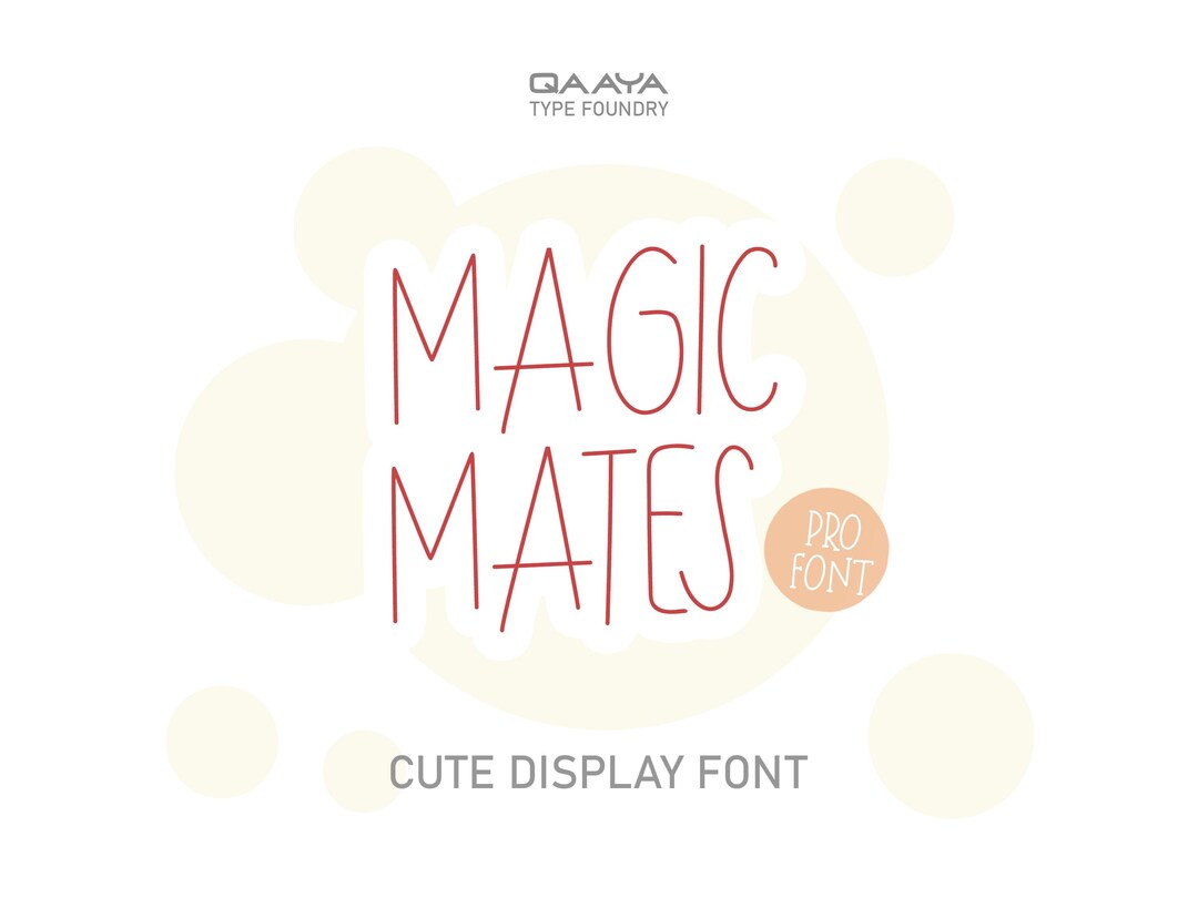 Magic Mates Handwritten Display Font | Playful Craft Font for Stickers ...
