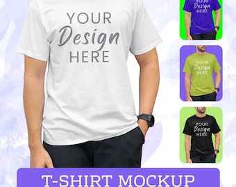 T-Shirt Mockup PSD | Bella Canvas 3001 Unisex Tee Vorlage | Photoshop Shirt Mockup für Designer