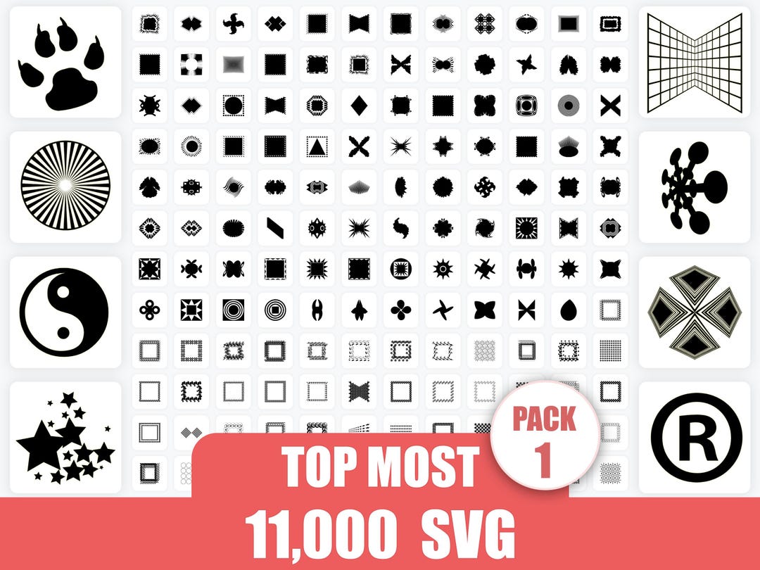 11000 SVG Pack Mega Vector Bundle for Cricut Silhouette Crafting ...