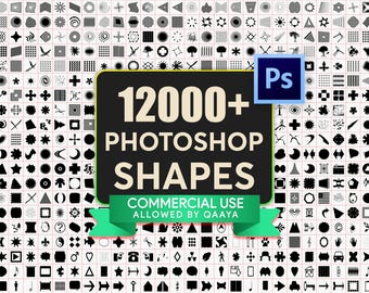 Colección de más de 12 000 formas de Photoshop/Paquete de formas vectoriales personalizadas (.CSH)