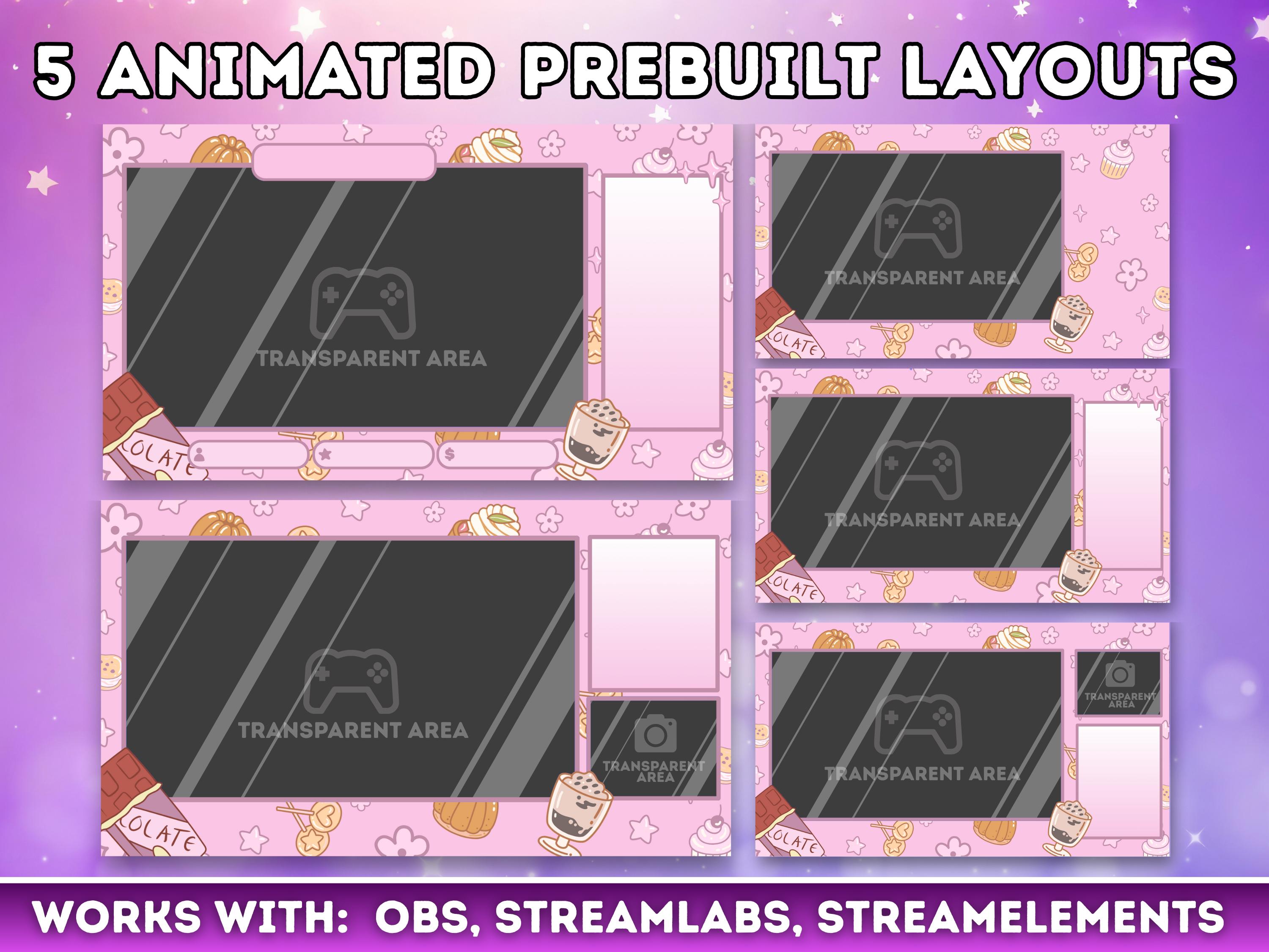 ANIMATED Stream Layout Bundle | Twitch Overlay Streaming Overlay ...