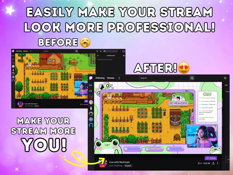 ANIMATED Stream Starter Kit | Stream Layout Package Twitch Alerts ...