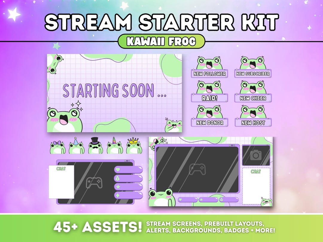 Stream Starter Kit | Stream Layout Pack Starting Soon Twitch Alert ...