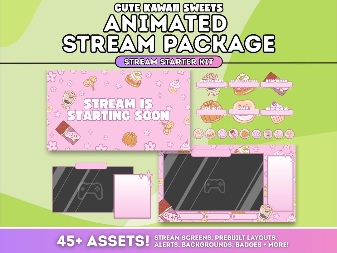 ANIMATED Stream Layout Stream Package Alerts Starting Soon Channel ...