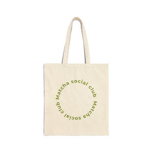 Matcha social club tote bag