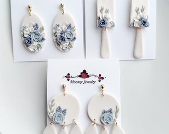 Flower Earrings / Polymer Clay Earrings, Clay Earrings, Floral Clay Earrings, Flower Clay Earrings, Handmade Earrings, Gifts For Her