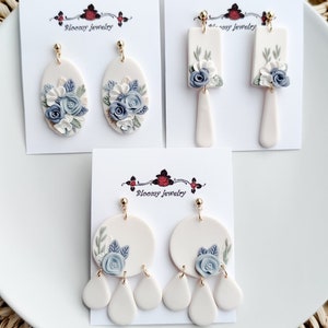 Flower Earrings / Polymer Clay Earrings, Clay Earrings, Floral Clay Earrings, Flower Clay Earrings, Handmade Earrings, Gifts For Her