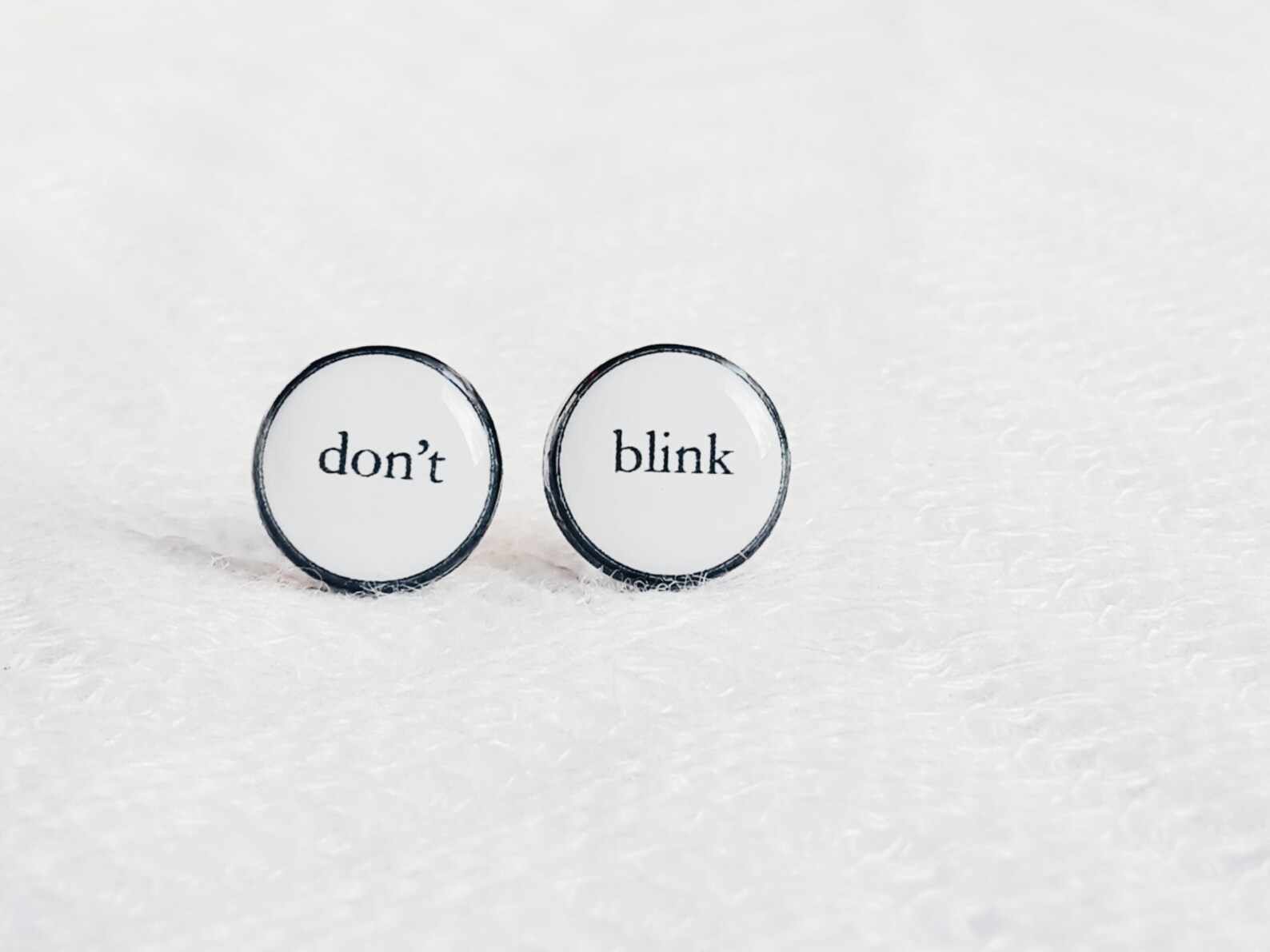 Don't Blink Ear Posts Don T Blink Earrings Doctor Who Etsy