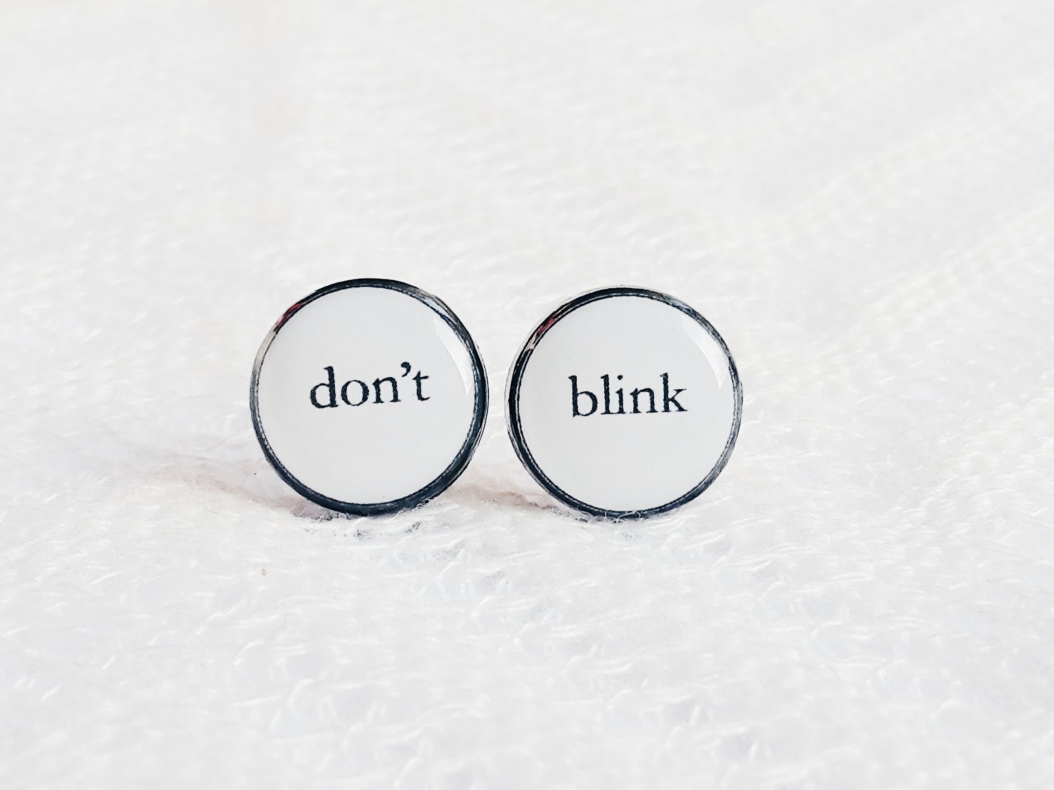 Don't Blink Ear Posts Don T Blink Earrings Doctor Who Etsy