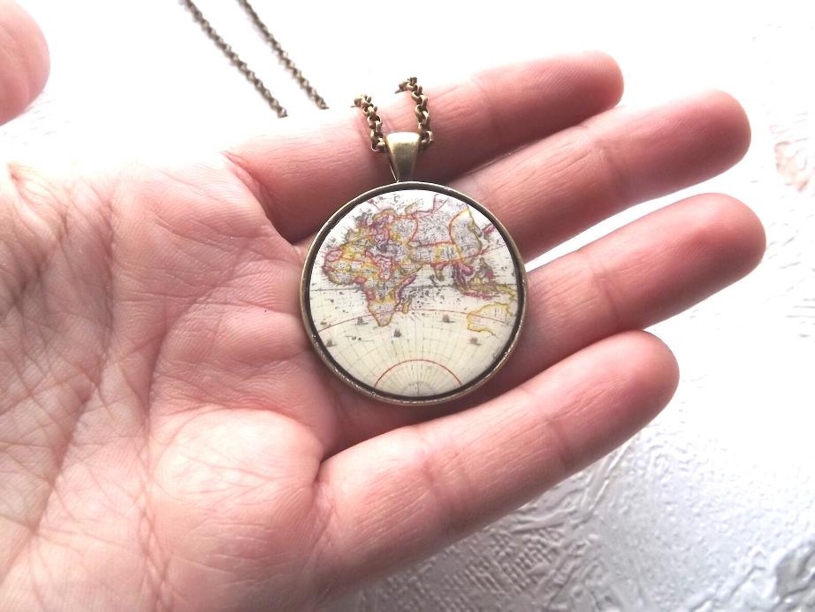 World Necklace World map necklace Map necklace Travel the Etsy