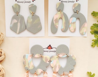 Pastel Polymer Clay Earrings: Lightweight Hypoallergenic Jewelry